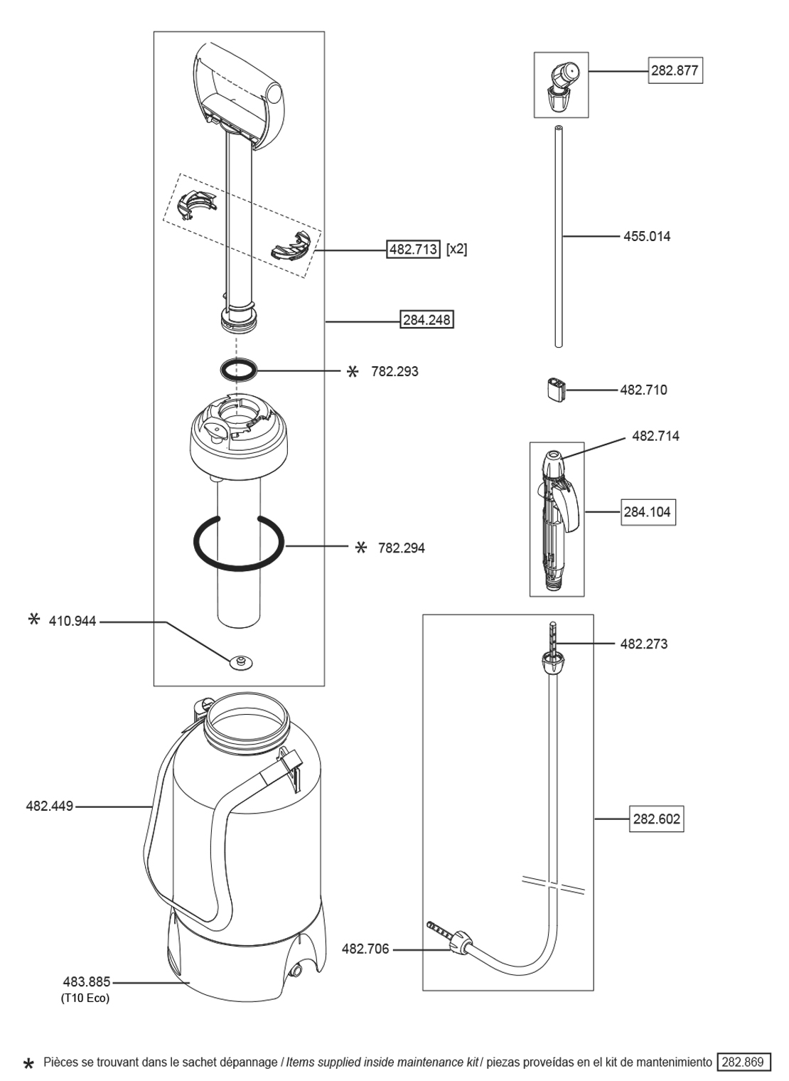 Pièces T10 Eco (Ref. 4222)